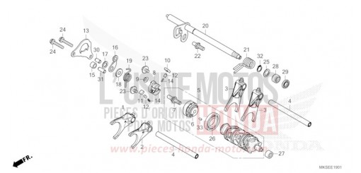 GEARSHIFT DRUM (CRF1100D/D2/D4/DL/DL2/DL4) CRF1100DM de 2021
